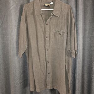 Patagonia Men's Casual Tan Button Down Shirt